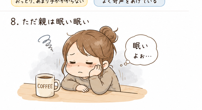 眠いよぉ…と思うママ