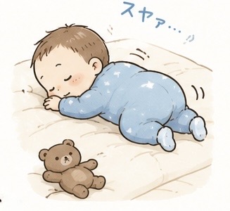 気づいたらうつ伏せ寝——スヤァと眠る弟くん