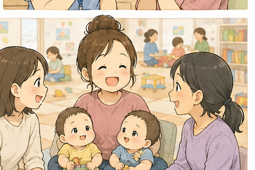 支援センターでお母さんたちと離乳食の話
