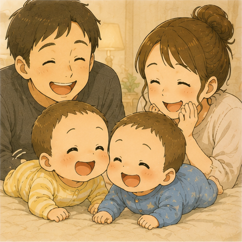 家族みんなで笑顔。今日の宝物