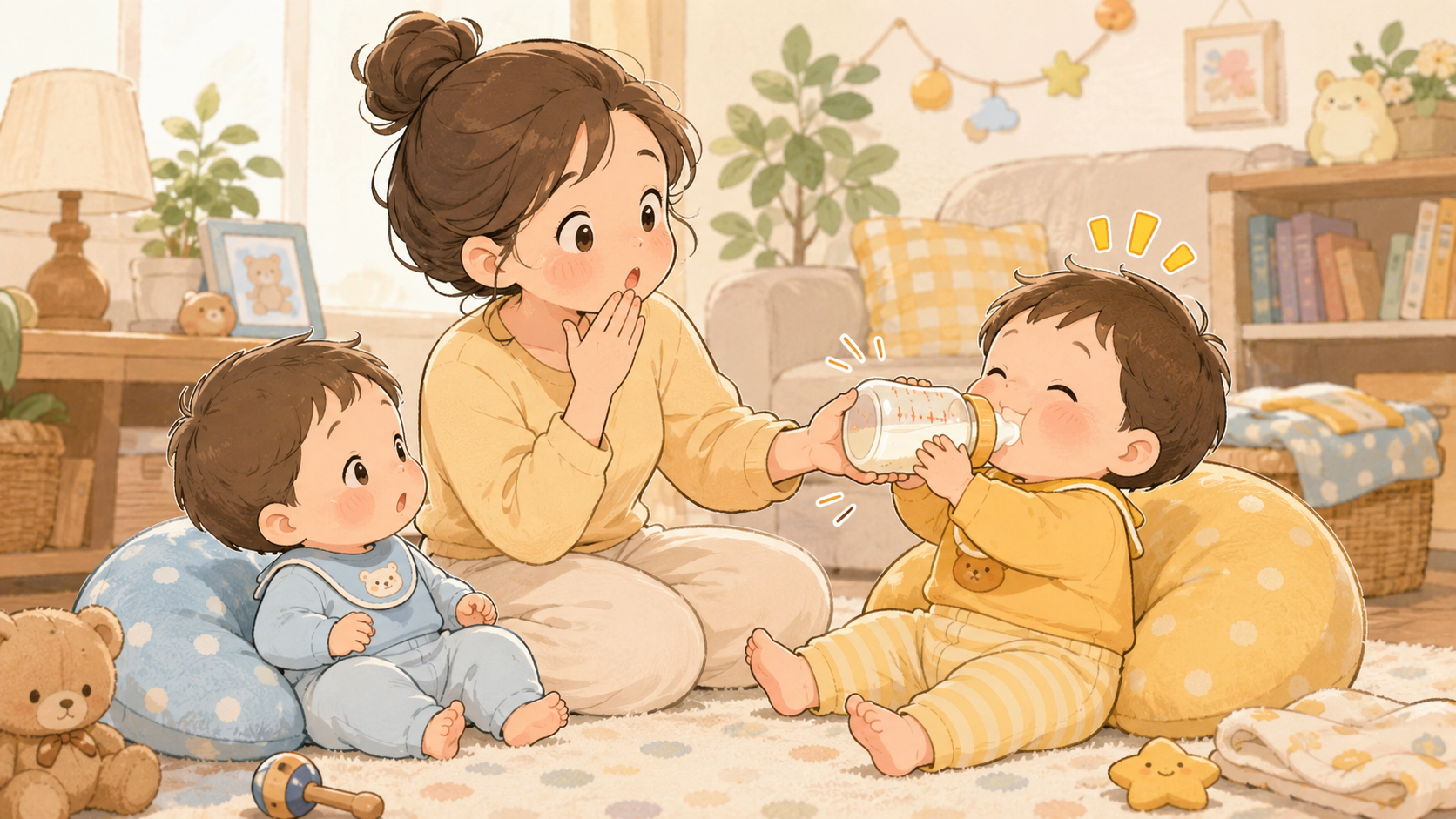 おっぱいは嫌がるのに、ミルクはしっかり飲んでくれるお兄ちゃん