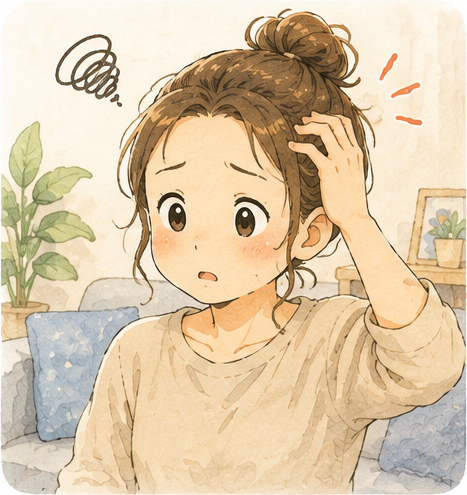 頭が痒くて戸惑うママ