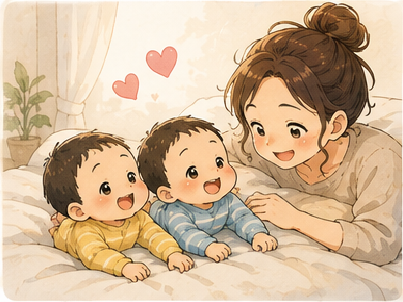 Featured image of post 【生後6か月】双子育児のリアルな一日。我が家のスケジュールをご紹介します!