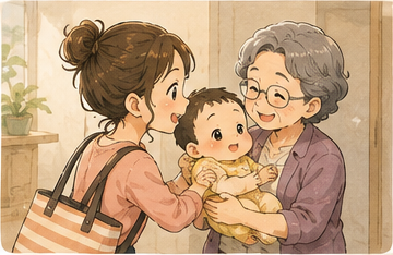 義実家で一人をお預かりしてもらう